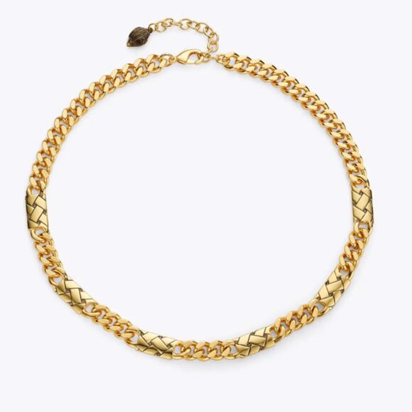 Kurt Geiger London Quilted Chain Collar Necklace - Picture 1 of 4